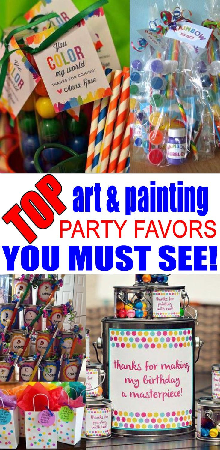 DIY Kids Painting Party
 Art and Painting Party Favor Ideas