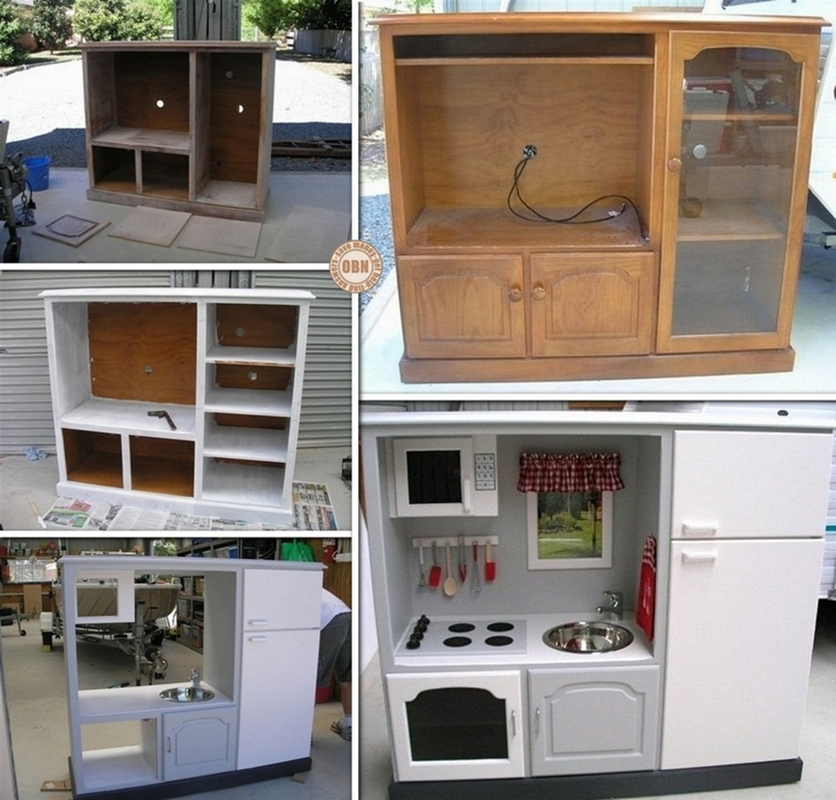 DIY Kids Play Kitchen
 Wonderful DIY Kids Play Kitchen from Old Nightstand