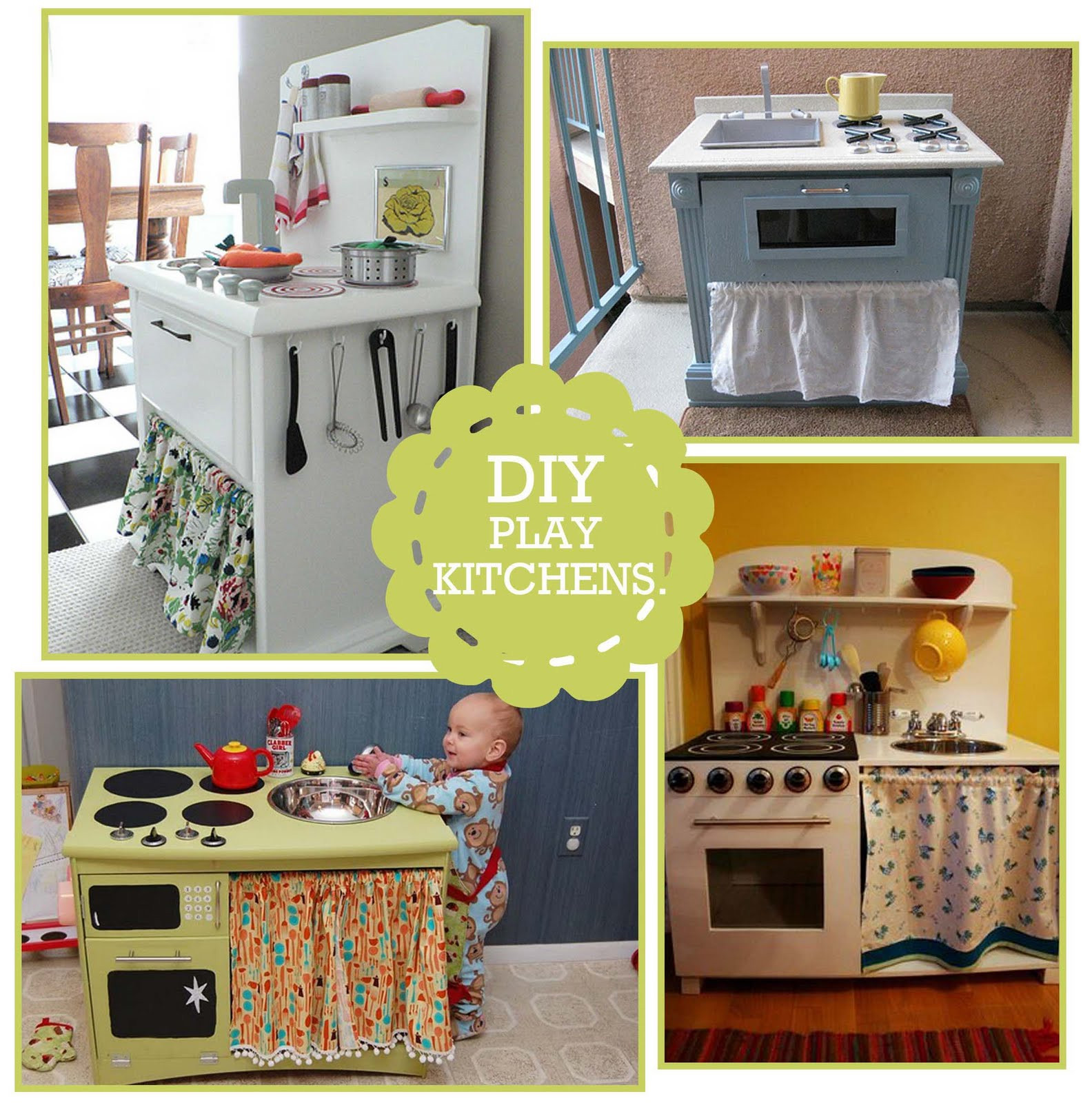 DIY Kids Play Kitchen
 DIY Kitchen Play Set Inspiration & Links Giveaway