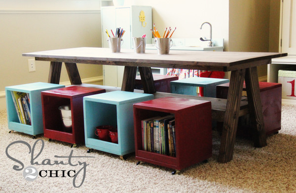 DIY Kids Play Table
 Playroom Kids Table DIY Shanty 2 Chic