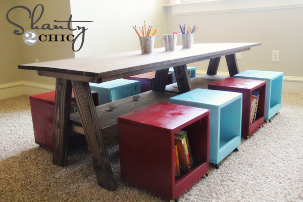 DIY Kids Play Table
 Playroom Kids Table DIY Shanty 2 Chic