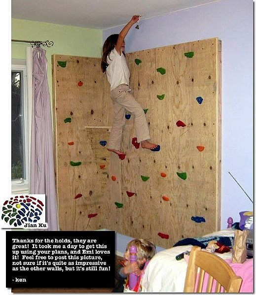 DIY Kids Rock Climbing Wall
 17 Best images about DIY Indoor Jungle Gym on Pinterest