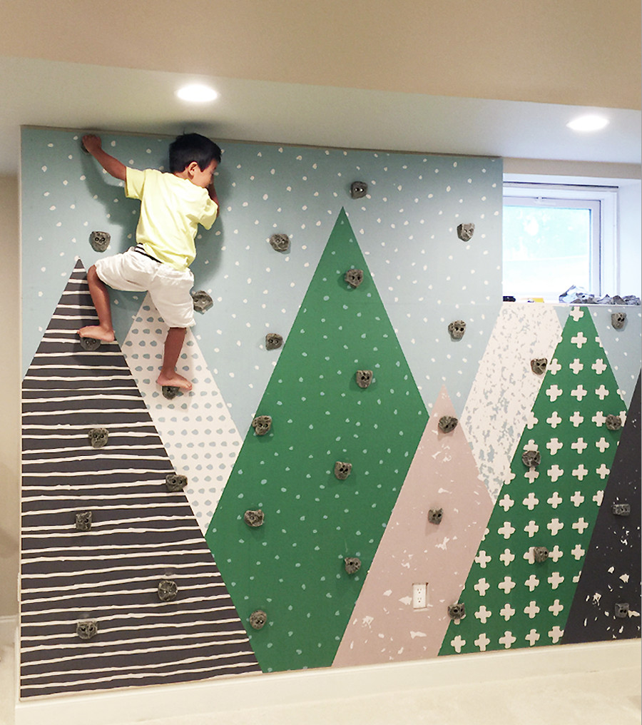 DIY Kids Rock Climbing Wall
 Kids Mountains Wallpaper Peel and Stick