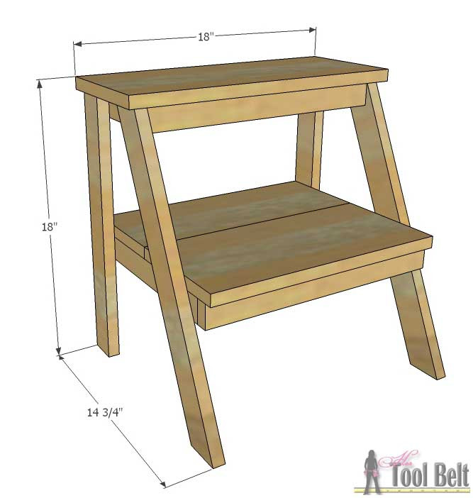 DIY Kids Step Stool
 Kid s Step Stool Her Tool Belt