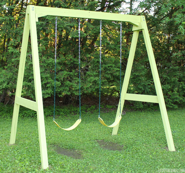 DIY Kids Swing Set
 Swing Set Old to New with Paint
