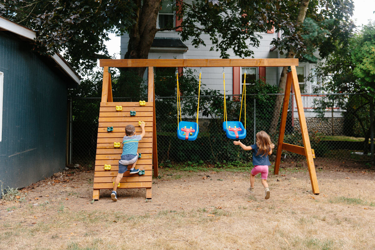 DIY Kids Swing Set
 How to Build a DIY Wooden Swing Set