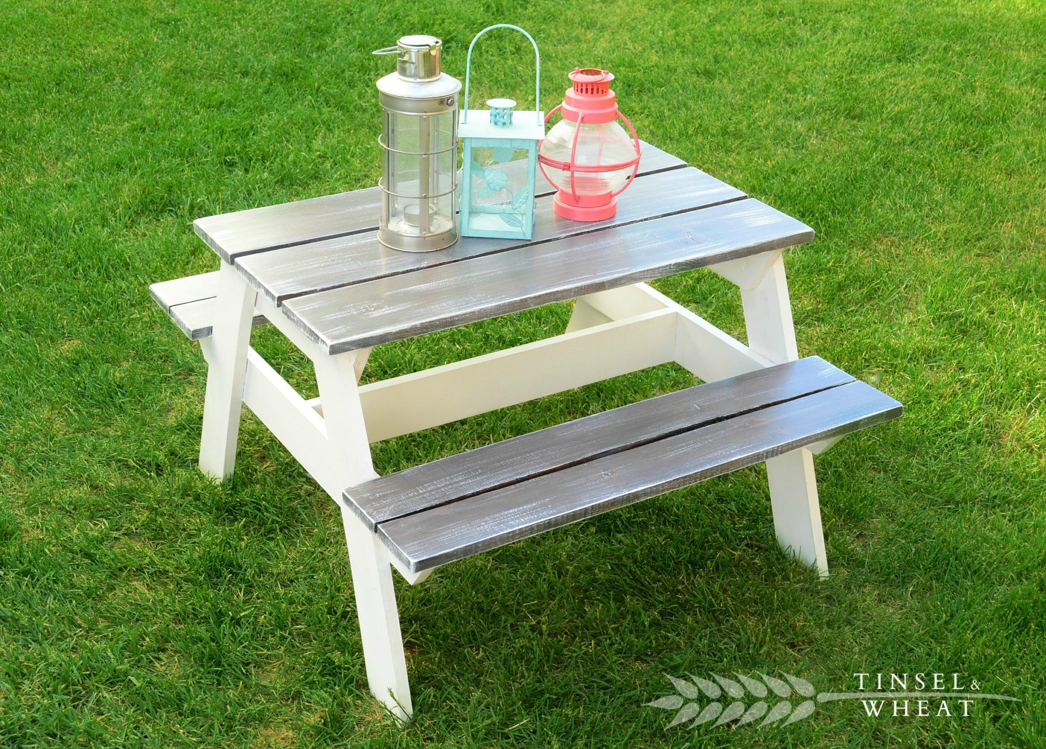 DIY Kids Tables
 DIY Kids Picnic Table Plans From Anna White Tinsel Wheat