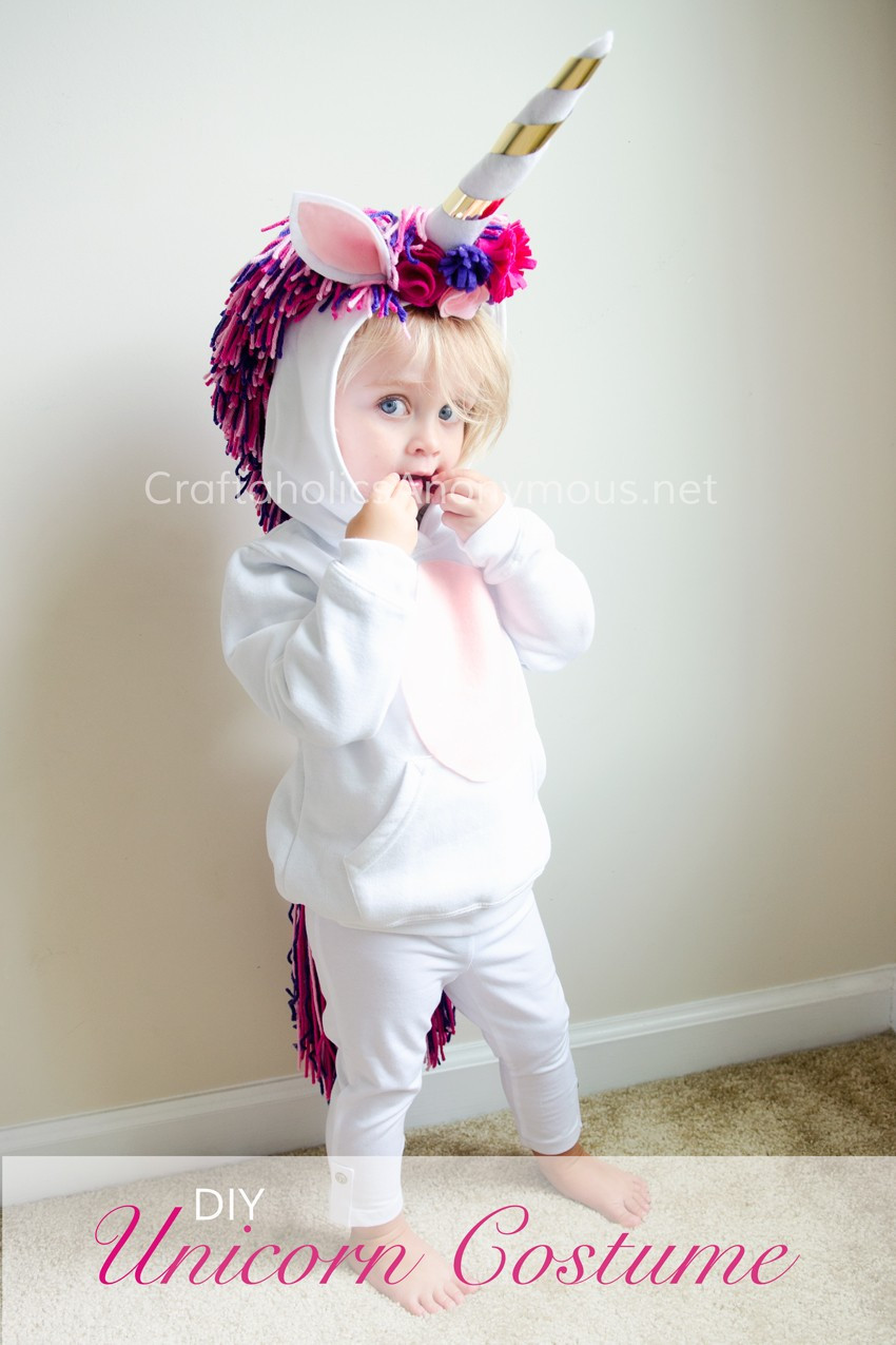 DIY Kids Unicorn Costume
 Craftaholics Anonymous