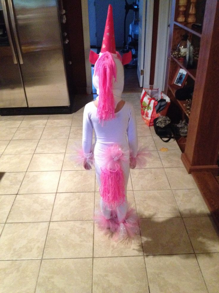 DIY Kids Unicorn Costume
 homemade child Unicorn Costume