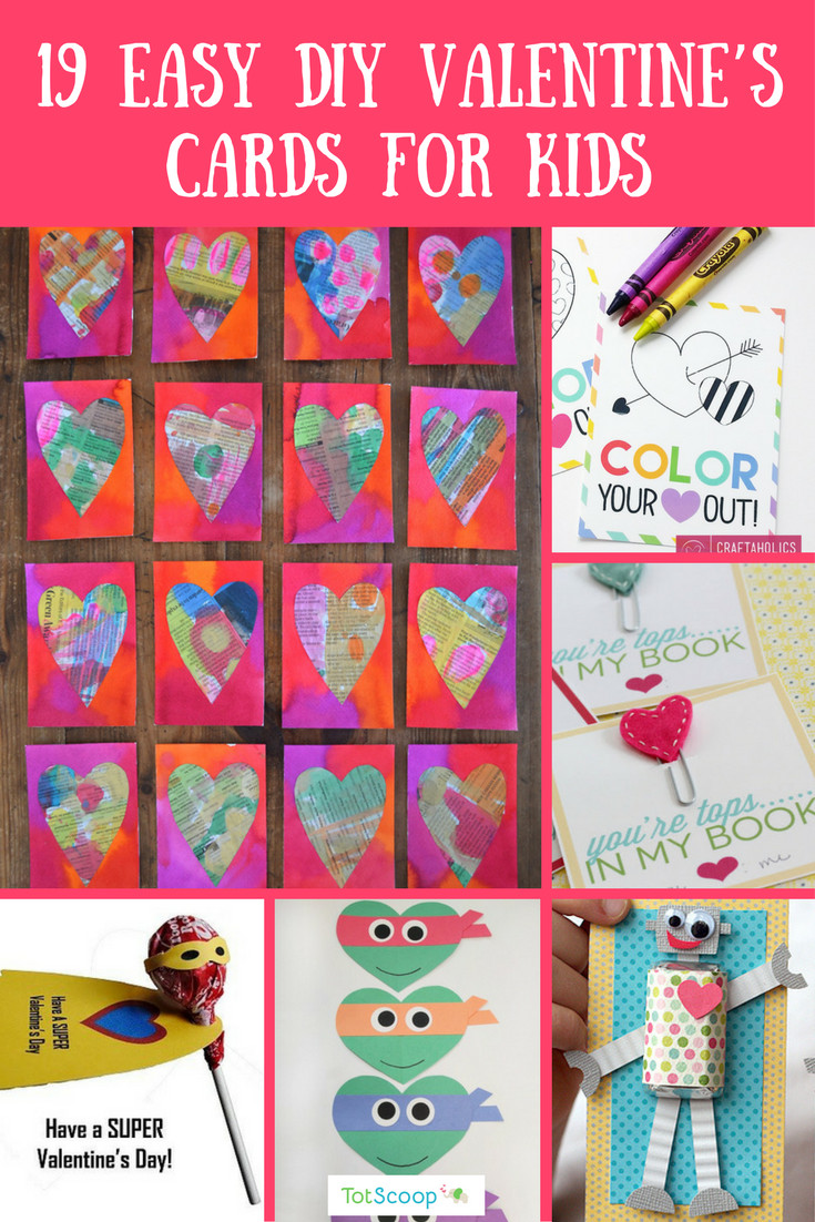 DIY Kids Valentine Cards
 19 Easy DIY Valentine s Cards for Kids TotScoop