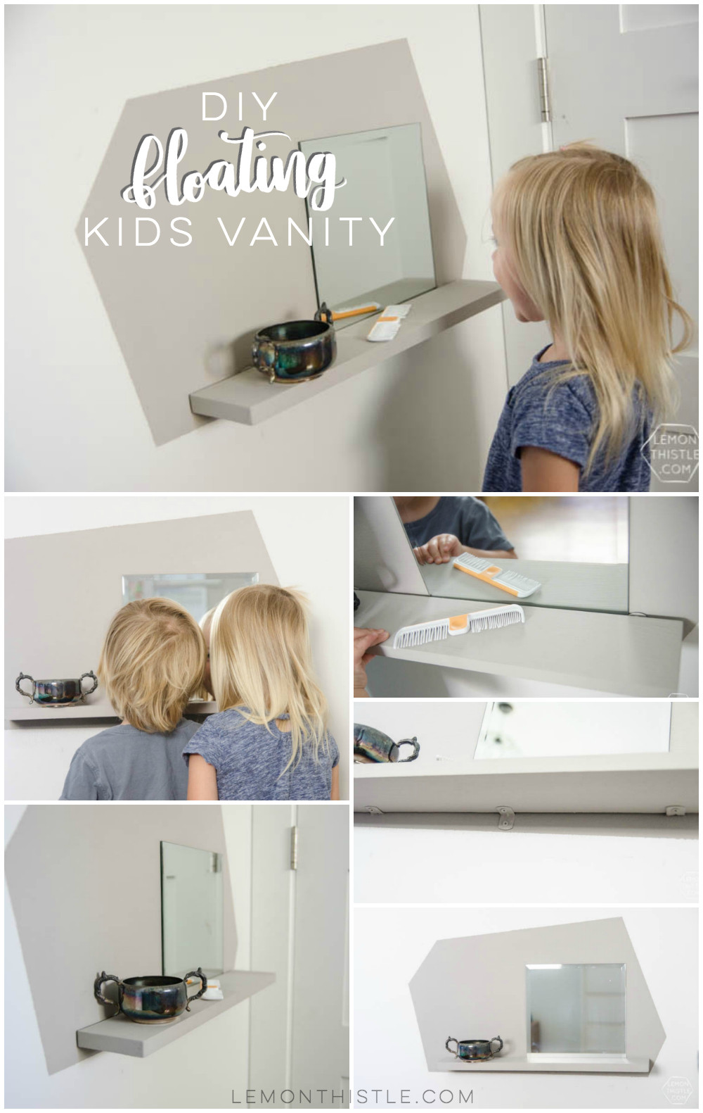 Diy Kids Vanity
 DIY Kids Floating Vanity Lemon Thistle