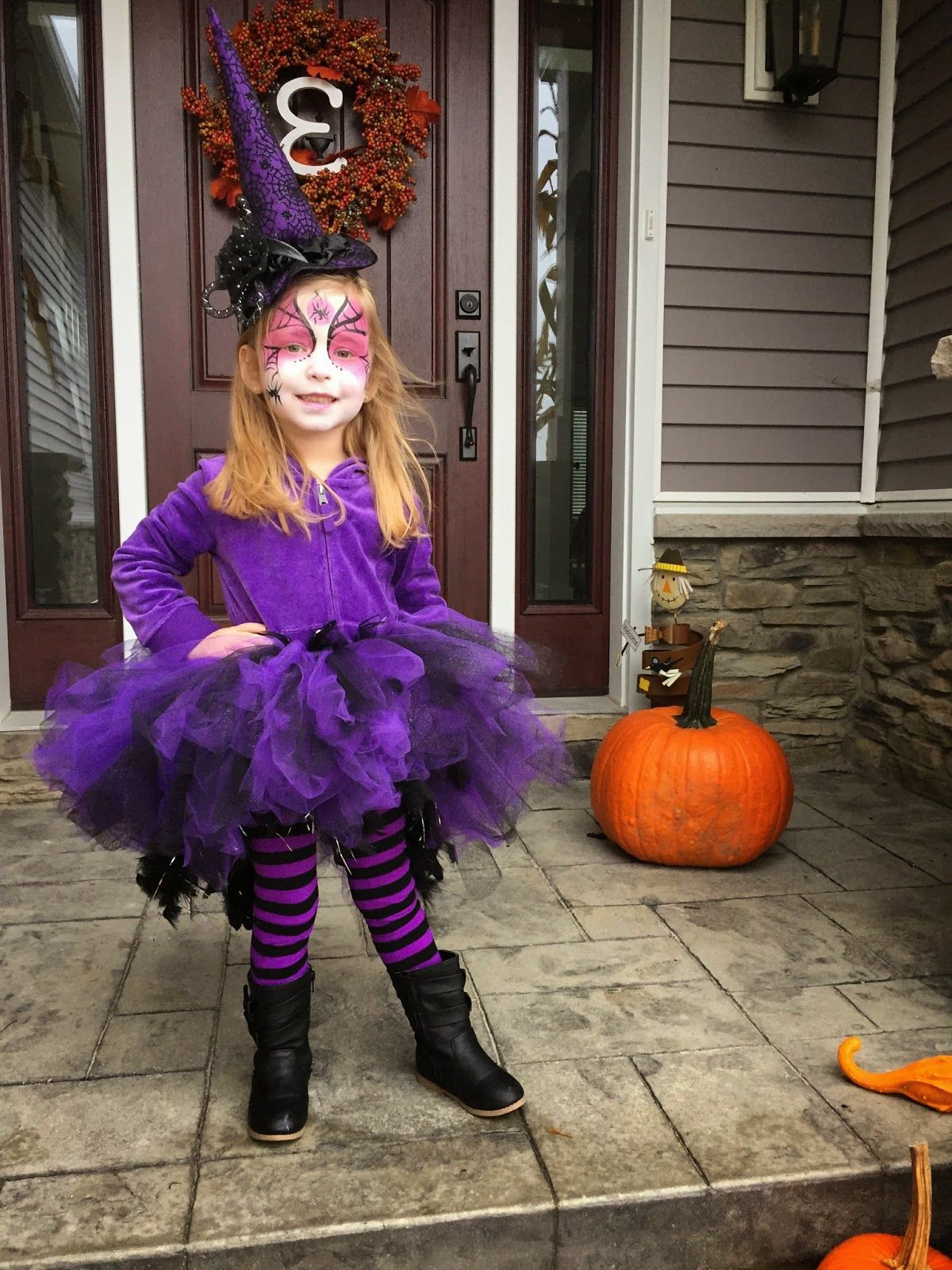 DIY Kids Witch Costume
 Happy Halloween DIY Toddler Witch Costume Purple Witch