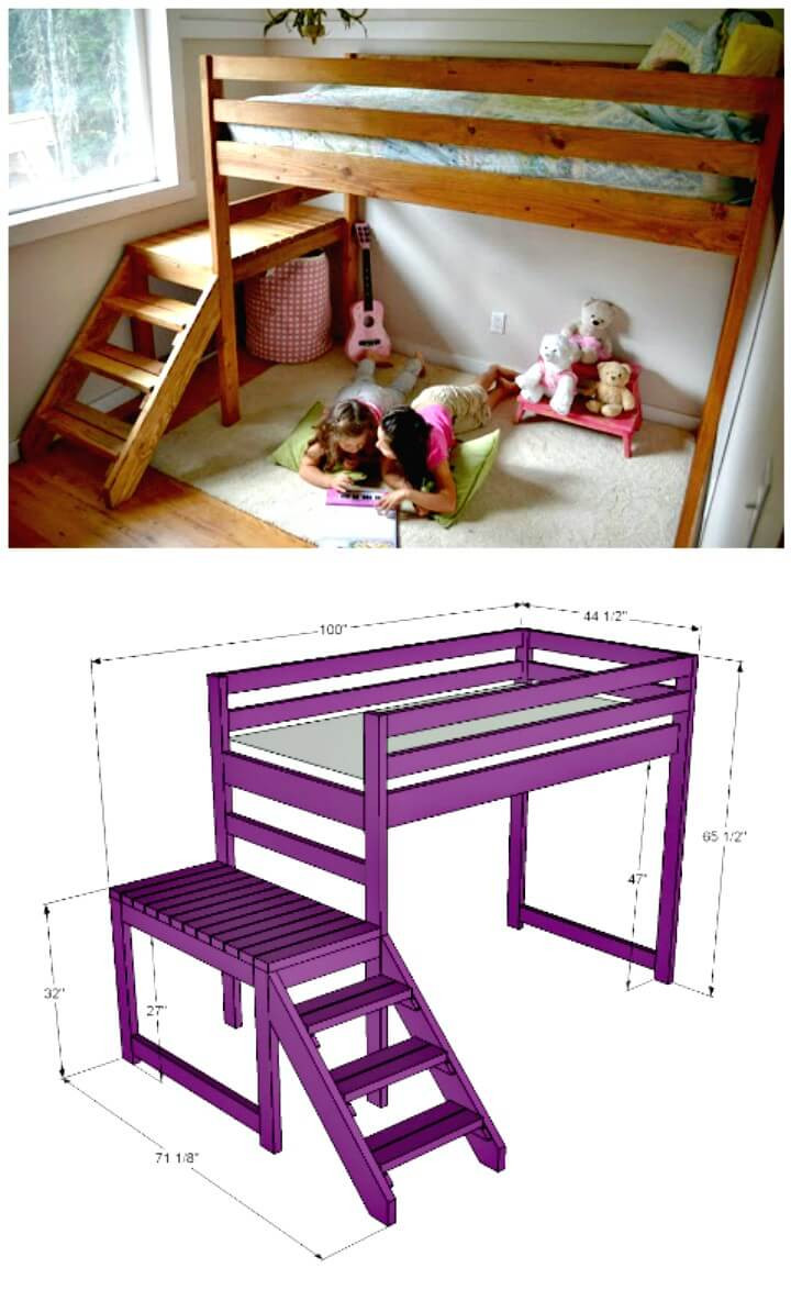 DIY Loft Bed For Kids
 22 Low Bud DIY Bunk Bed Plans to Upgrade Your Kids Room