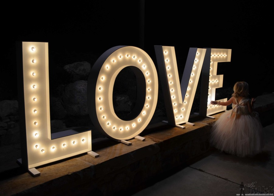 DIY Marquee Letters Wood
 Wood DIY LOVE Marquee Letters Her Tool Belt