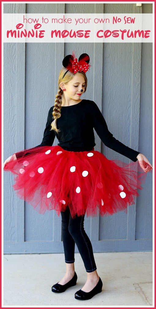 DIY Minnie Mouse Costume For Toddler
 Tutorial No sew Minnie Mouse costume with a tutu and bow