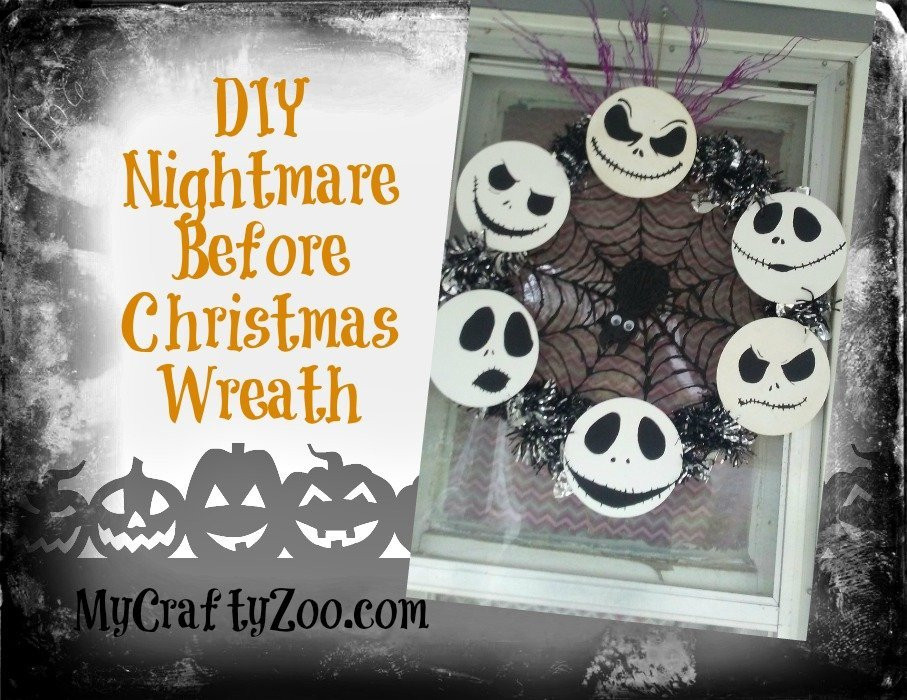 DIY Nightmare Before Christmas
 DIY Nightmare Before Christmas Wreath My Crafty Zoo