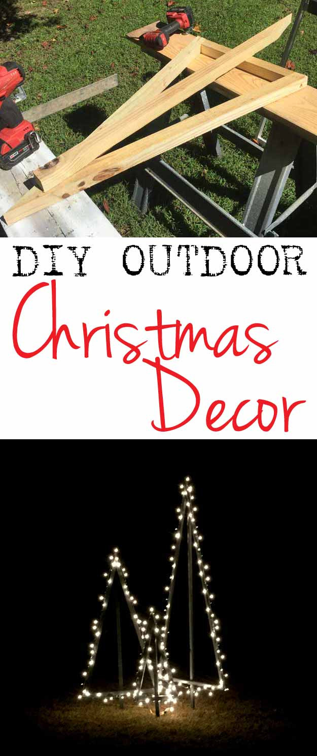 DIY Outdoor Christmas Tree
 DIY Modern Style Lighted Outdoor Christmas Trees