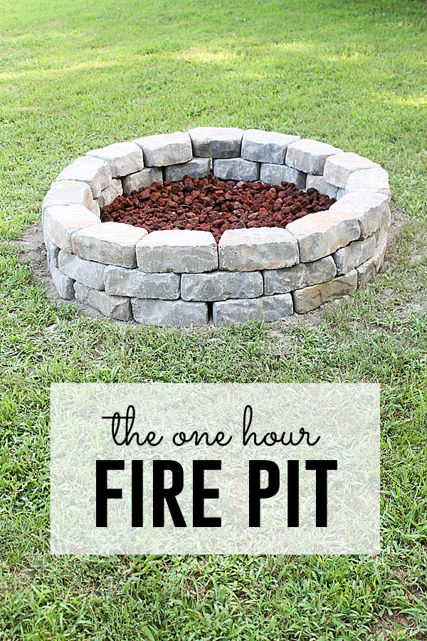 Diy Outdoor Fire Pit
 Fire Pit Project you can do in one hour