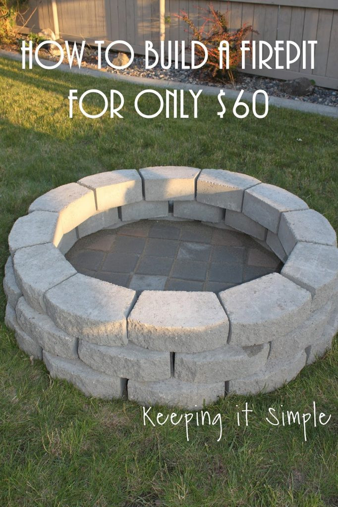 Diy Outdoor Fire Pit
 How to Build a DIY Fire Pit for ly $60 • Keeping it Simple