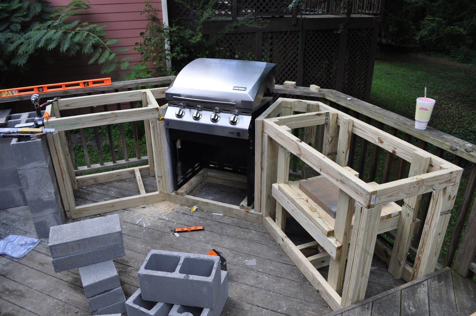 Diy Outdoor Kitchen Frames
 Diy Outdoor Kitchen Frames Kits Frame Wood And S 1