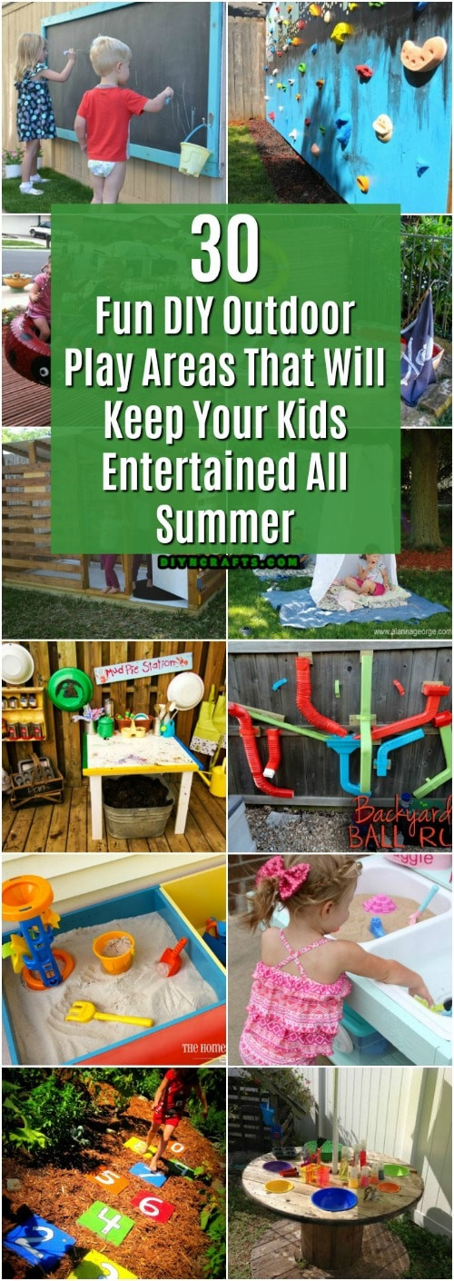 DIY Outdoor Play Areas
 30 Fun DIY Outdoor Play Areas That Will Keep Your Kids