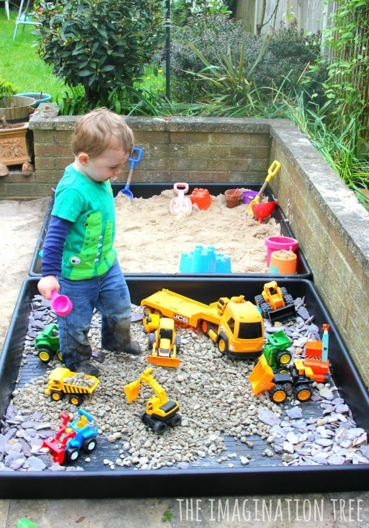 DIY Outdoor Play Areas
 DIY Sand Box and Gravel Pit