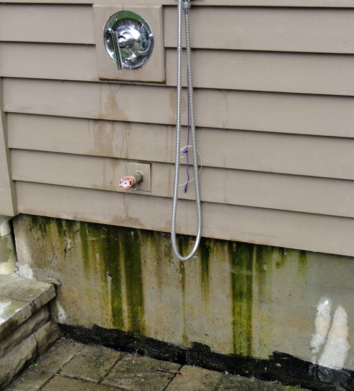 DIY Outdoor Shower Plumbing
 Leaking outdoor shower