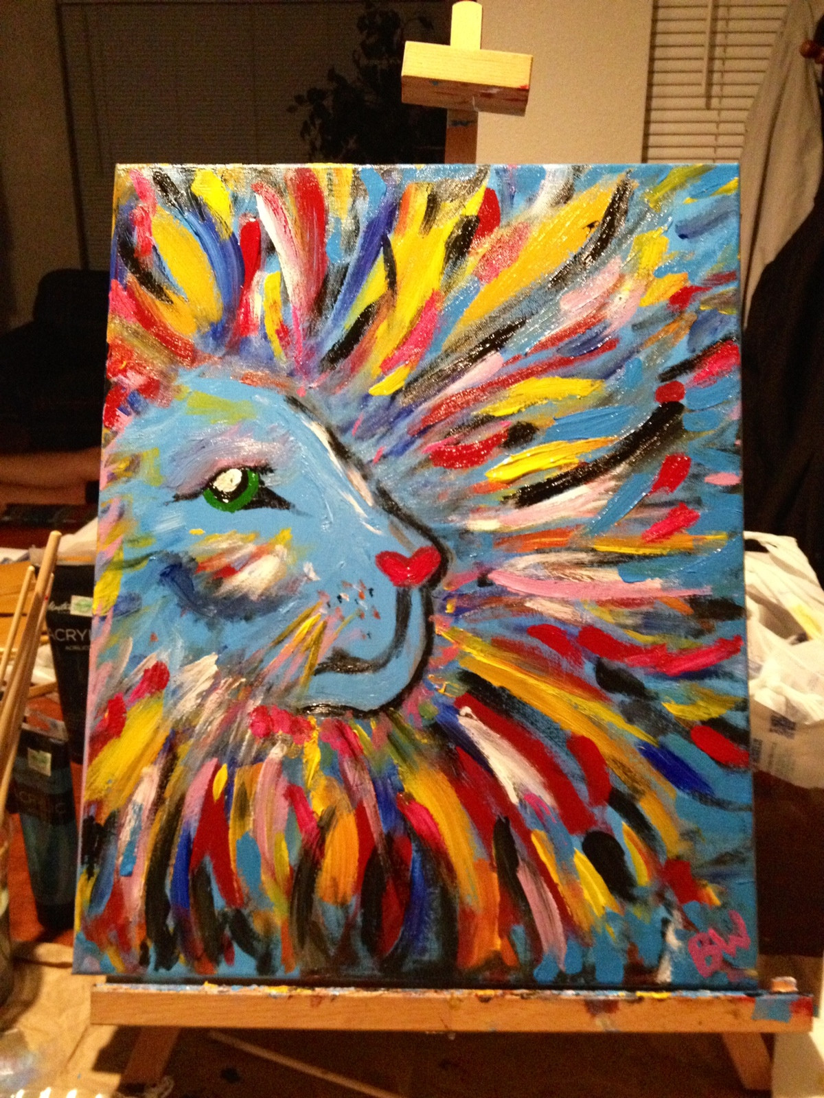 DIY Painting For Kids
 My Big Girly Lion DIY canvas painting