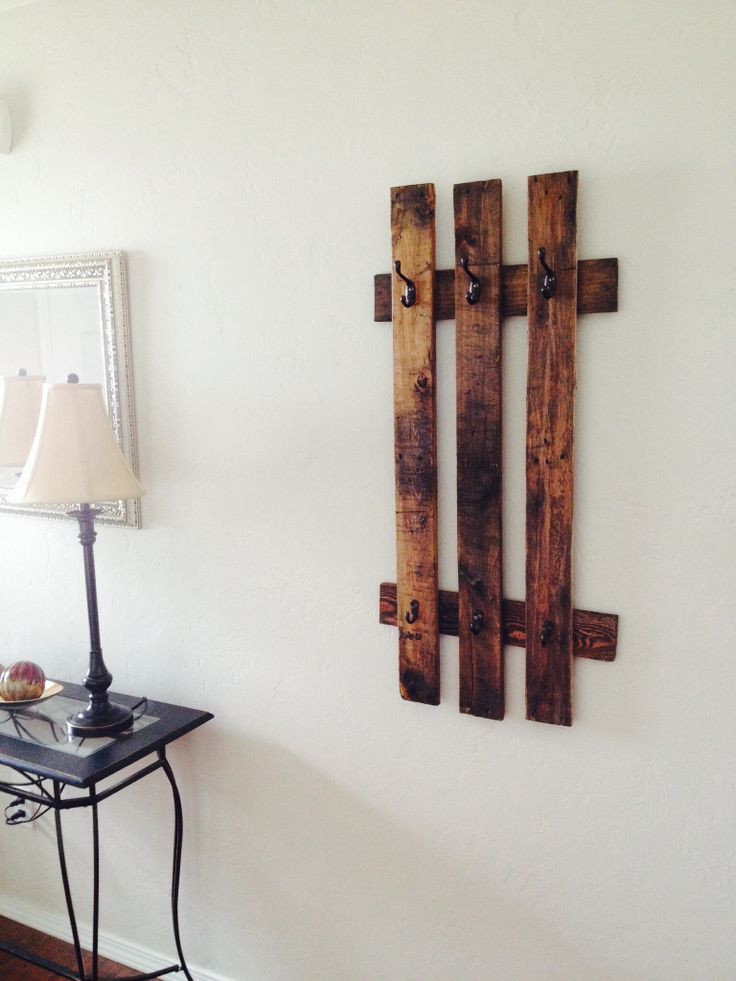 DIY Pallet Coat Rack
 DIY pallet coat rack For the Home Decor