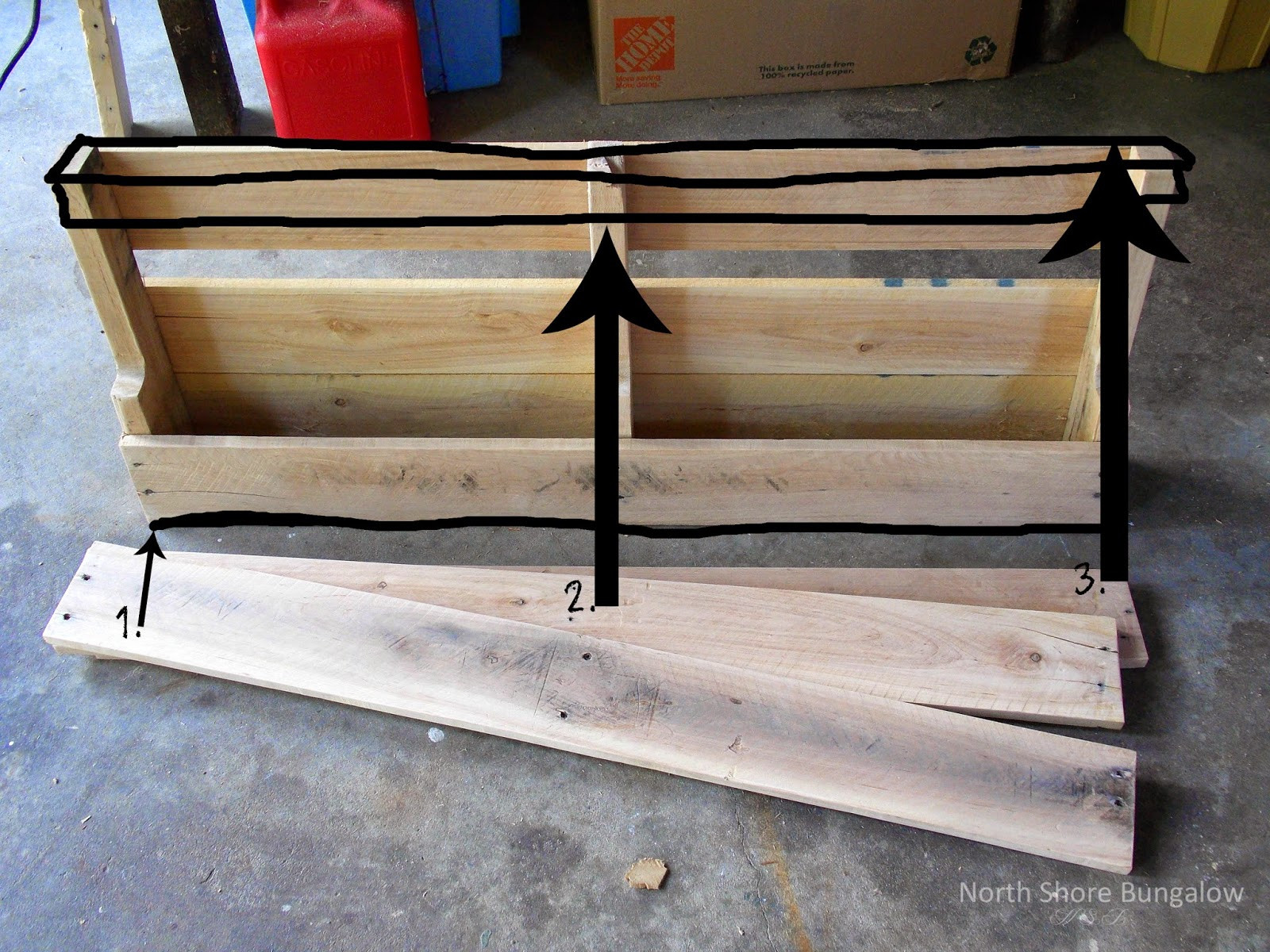 DIY Pallet Coat Rack
 North Shore Bungalow DIY Wood Pallet Coat Rack