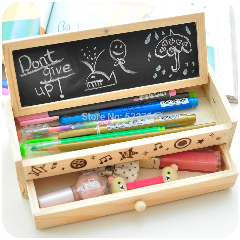 DIY Pencil Box
 Free shipping Korea stationery lovely pencil box