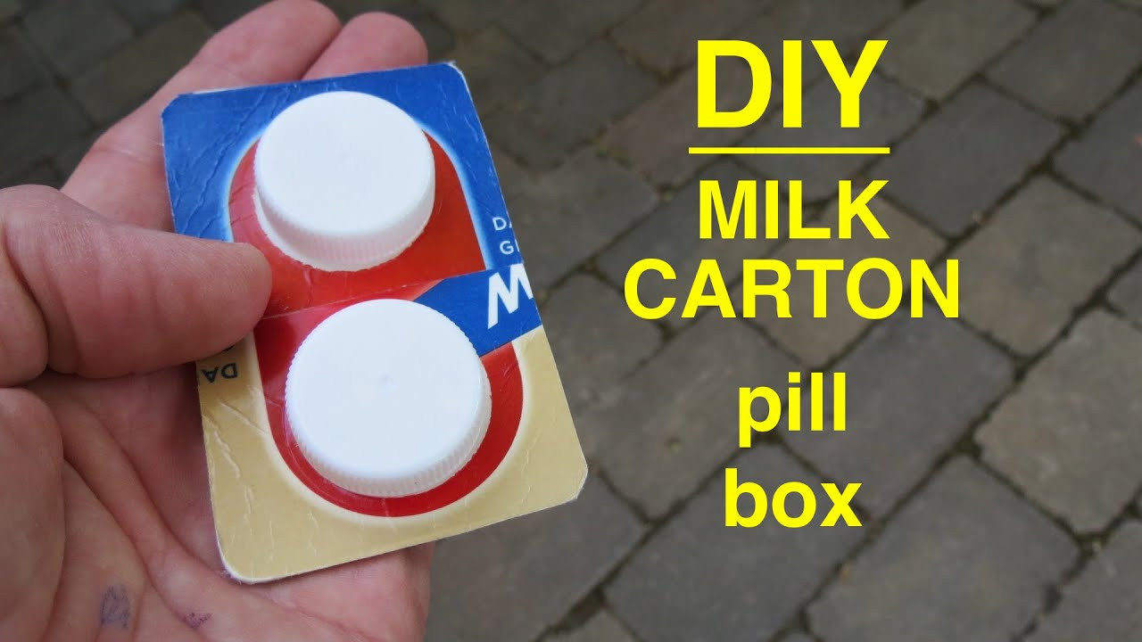 DIY Pill Box
 How to Diy Pocket Pill Box from milk cartons actually