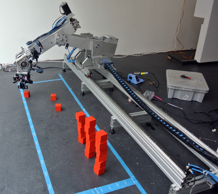 DIY Robot Arm Plans
 Made myself a 6 axis robot arm more info and video in the