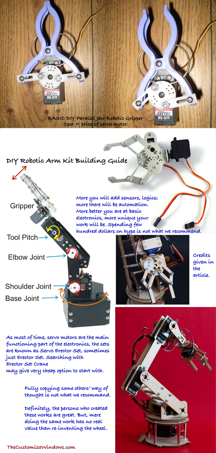 DIY Robot Arm Plans
 DIY Robotic Arm Kit Building Guide