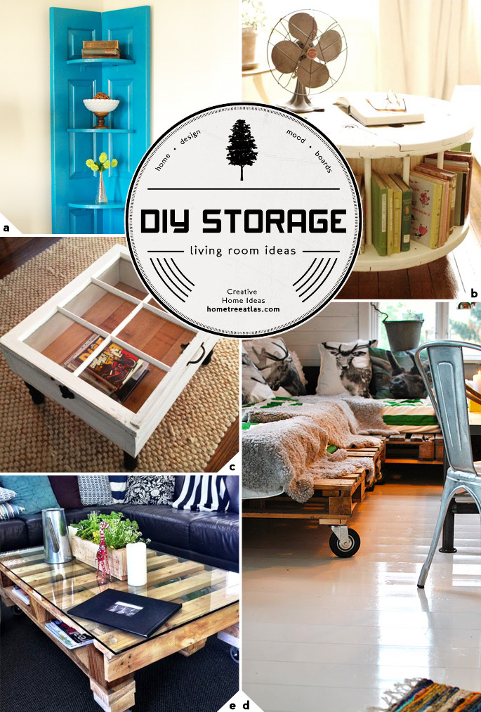 DIY Room Organization And Storage Ideas
 Creative Living Room Storage Ideas