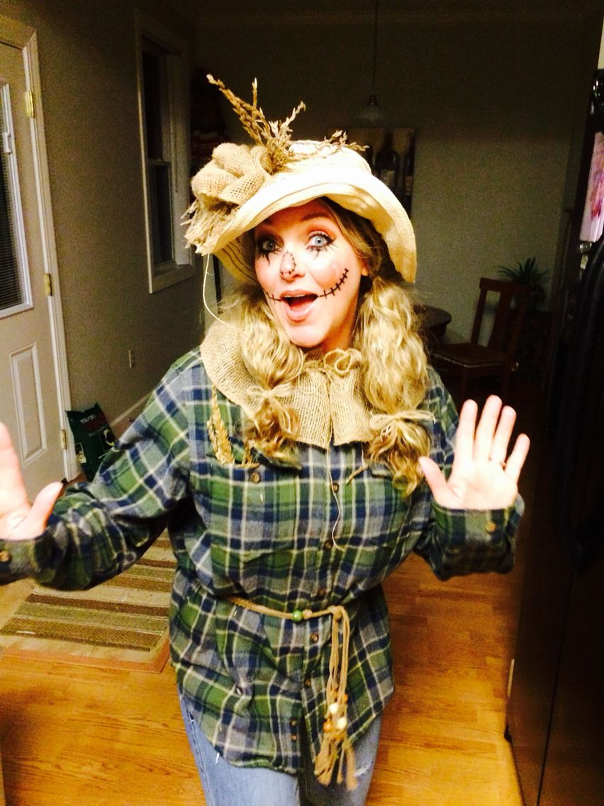 DIY Scarecrow Costume For Adults
 Halloween adult women s scarecrow costume