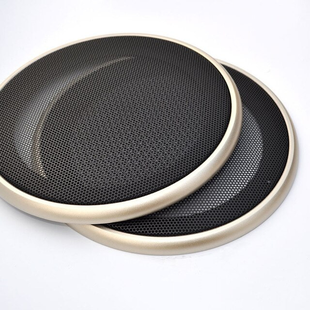 DIY Sound Masking
 WLKE 2pcs 4 2 inch Gold Circle Speaker Protective Grille