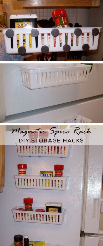 DIY Spice Rack Apartment
 Magnetic Spice Rack For Refrigerator DIY Storage Ideas