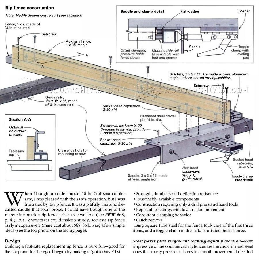 DIY Table Saw Fence Plans
 DIY Table Saw Fence • WoodArchivist