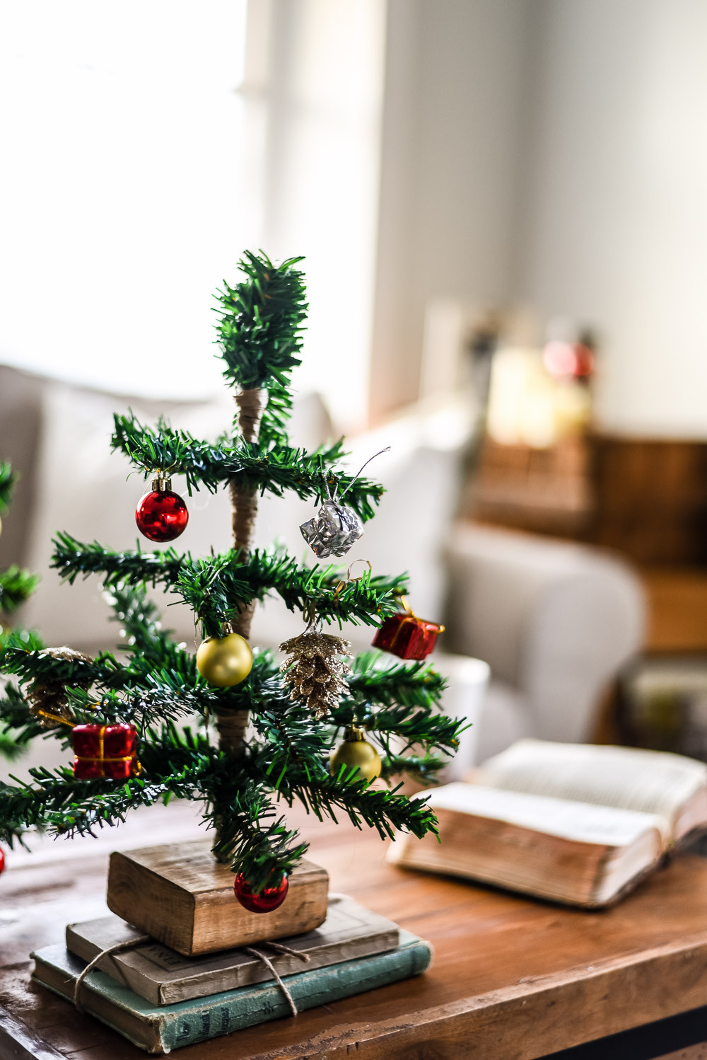 DIY Tabletop Christmas Tree
 DIY Mini Tabletop Christmas Tree The Weathered Fox