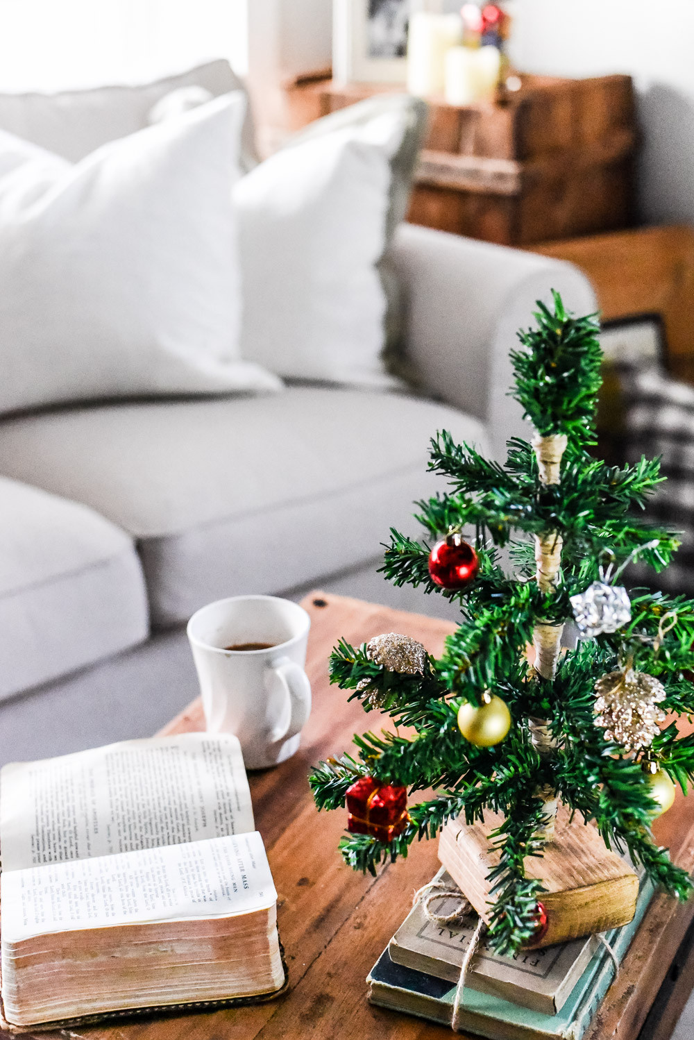 DIY Tabletop Christmas Tree
 DIY Mini Tabletop Christmas Tree The Weathered Fox