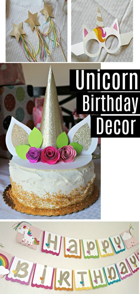 Diy Unicorn Party Ideas
 DIY Unicorn Birthday Party Decorations Banner Cake