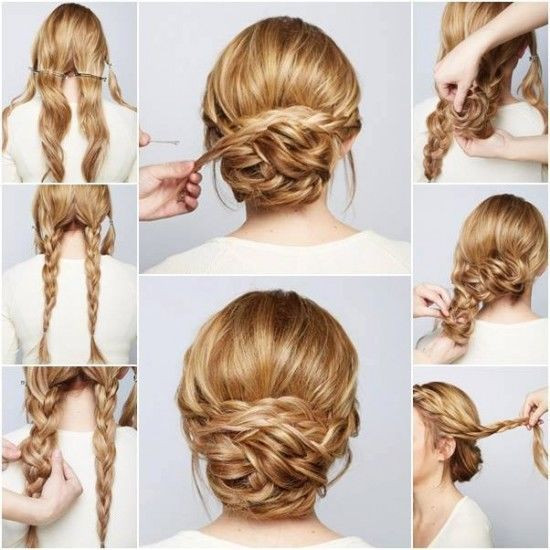 DIY Updos For Long Hair
 DIY Braided Chignon hair long hair braids how to diy hair