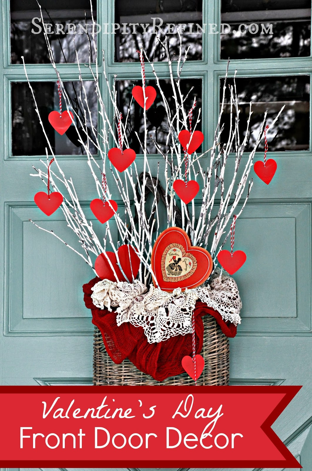 DIY Valentine Decorations
 Serendipity Refined Blog Simple DIY Valentines Day Door Decor