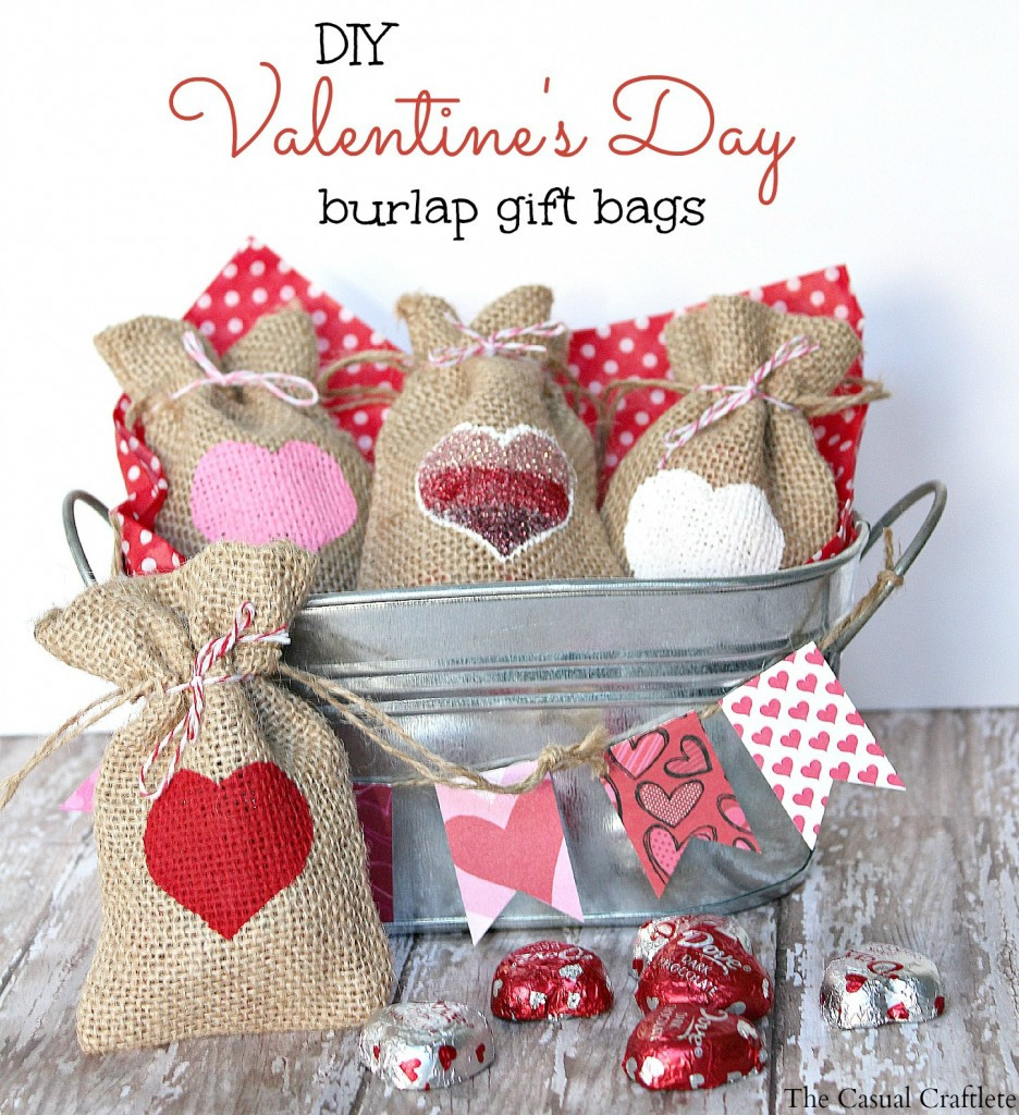 DIY Valentines Day Gift
 DIY Valentine s Day Burlap Gift Bags