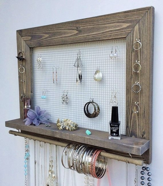 DIY Wall Hanging Jewelry Organizer
 Jewelry Holder FREE SHIPPING Wall Hanging Jewelry