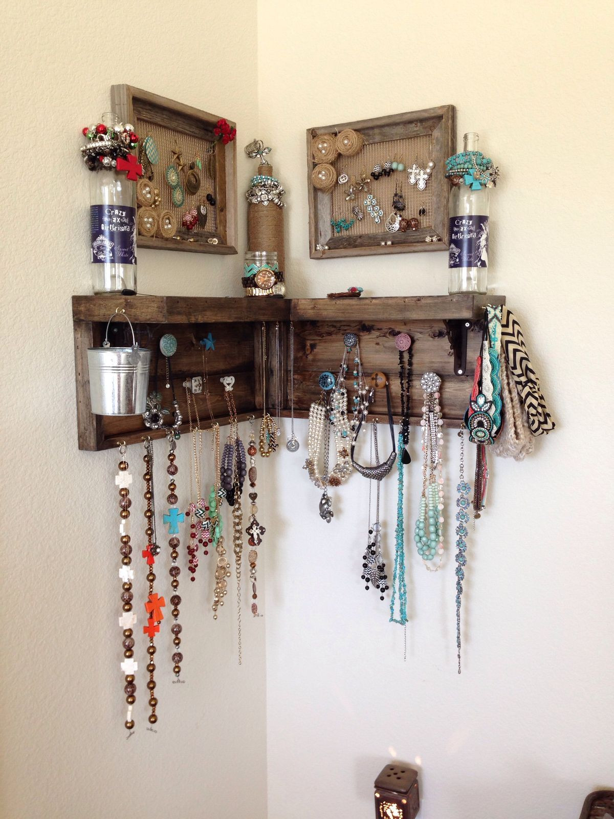 DIY Wall Hanging Jewelry Organizer
 Pin by Casey Mims on Beauty Parlor