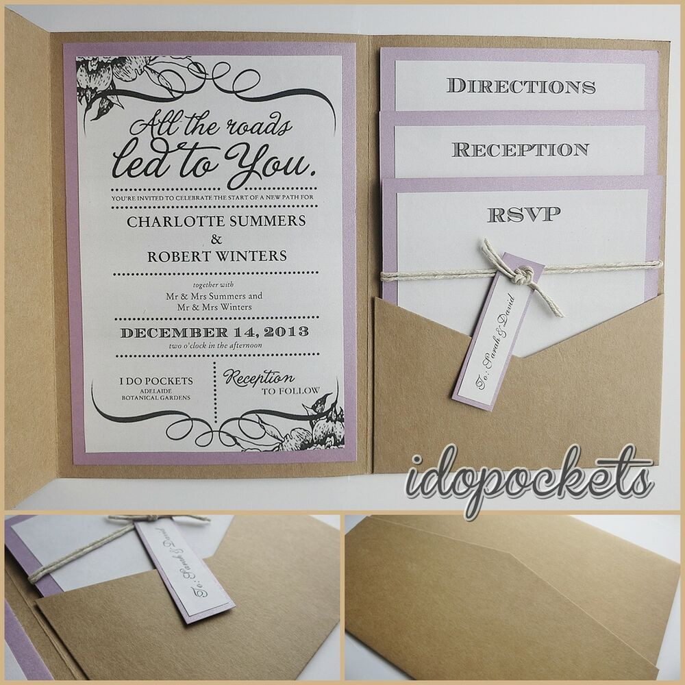 DIY Wedding Envelope
 KRAFT WEDDING POCKET INVITATIONS DIY POCKETFOLD ENVELOPES