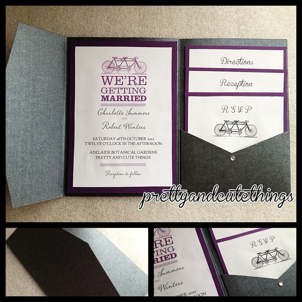 DIY Wedding Envelope
 BLACK METALLIC SHIMMER WEDDING INVITATIONS DIY POCKET