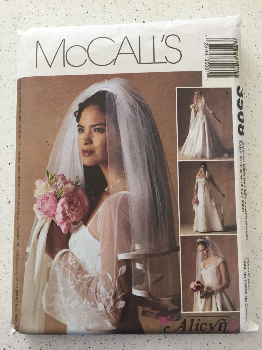 Diy Wedding Veil Pattern
 Jen s De Stash McCalls 3508 Bridal Veils Pattern